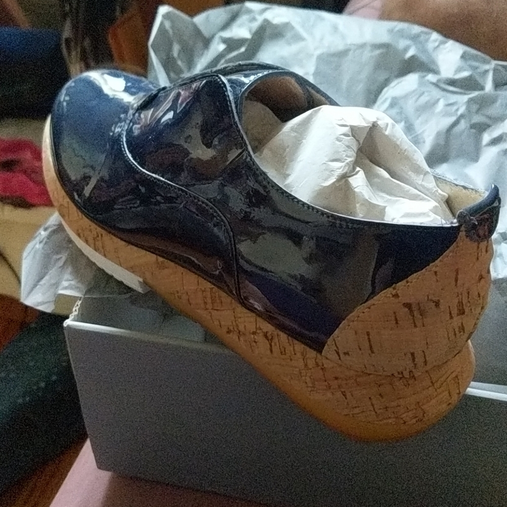 Manas blue slip sneakers